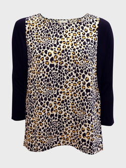 Mixed Media 3/4 Sleeve Top – Violet+Claire